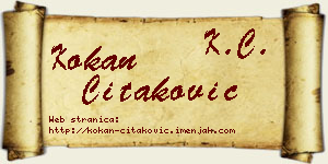 Kokan Čitaković vizit kartica